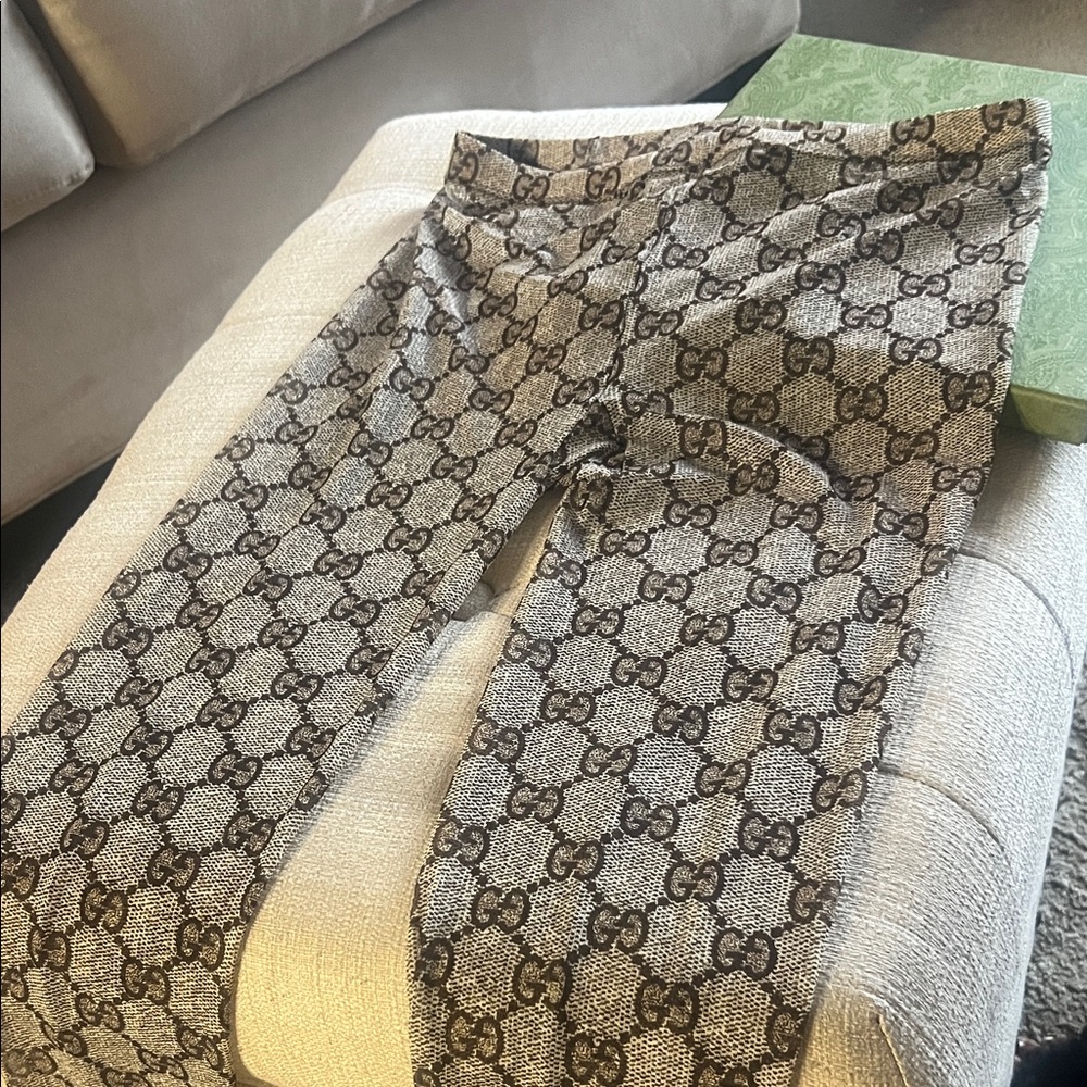 Gucci Brown and Tan Patterned Trousers